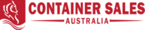 Container Sales Australia logo banner with a red horse head emblem on the left and green background.
